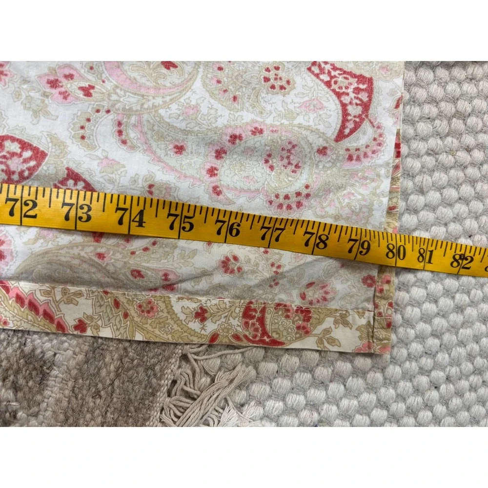 Pottery Barn Rare Paisley 2 Pillowcases Flat Sheet 100X80 Queen Full Fall